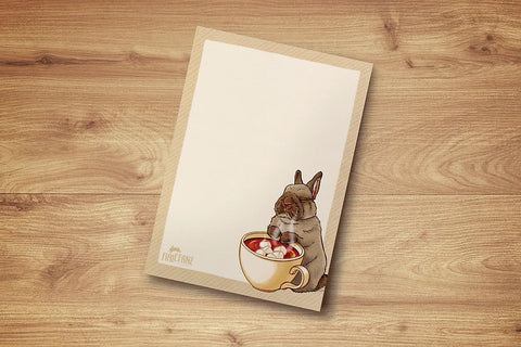 Hot Chocolate Bunny Notepad
