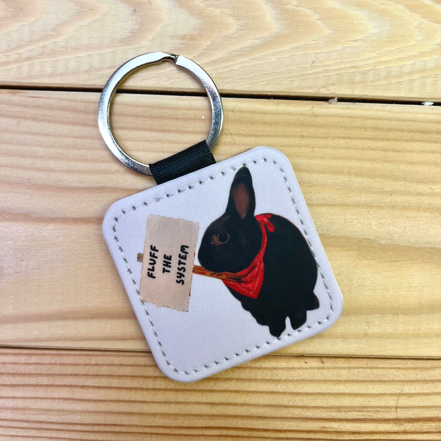 Protester Bunny | PU Keyring