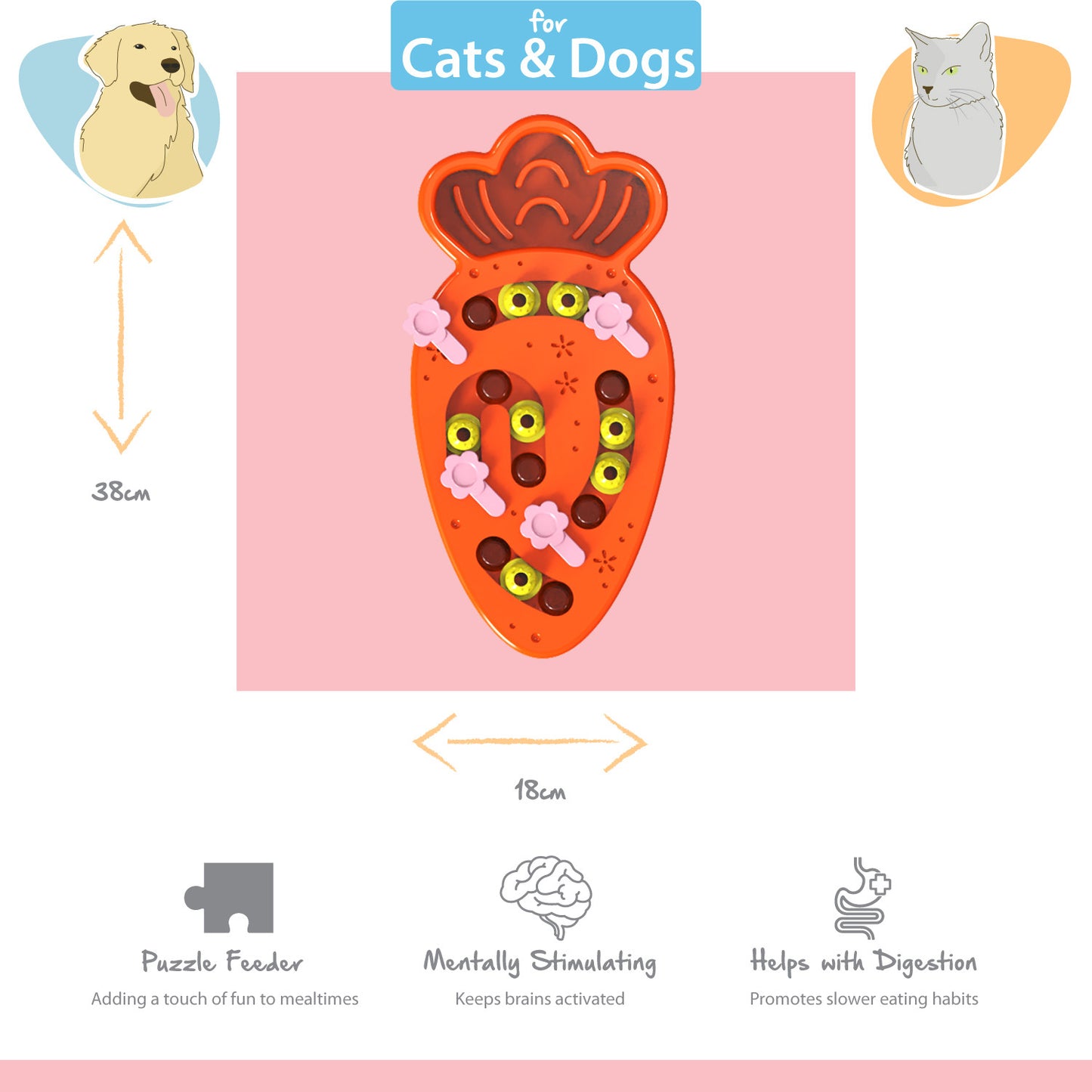 Carrot Puzzle Feeder | Pet Toy