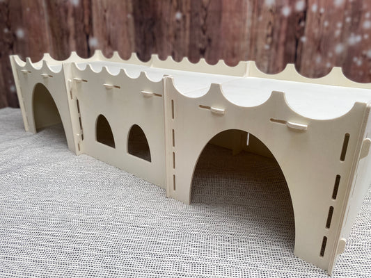 Low Rabbit Castle | Wooden Rabbit Castle