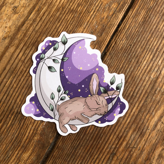 Sleepy Moon Bun Sticker