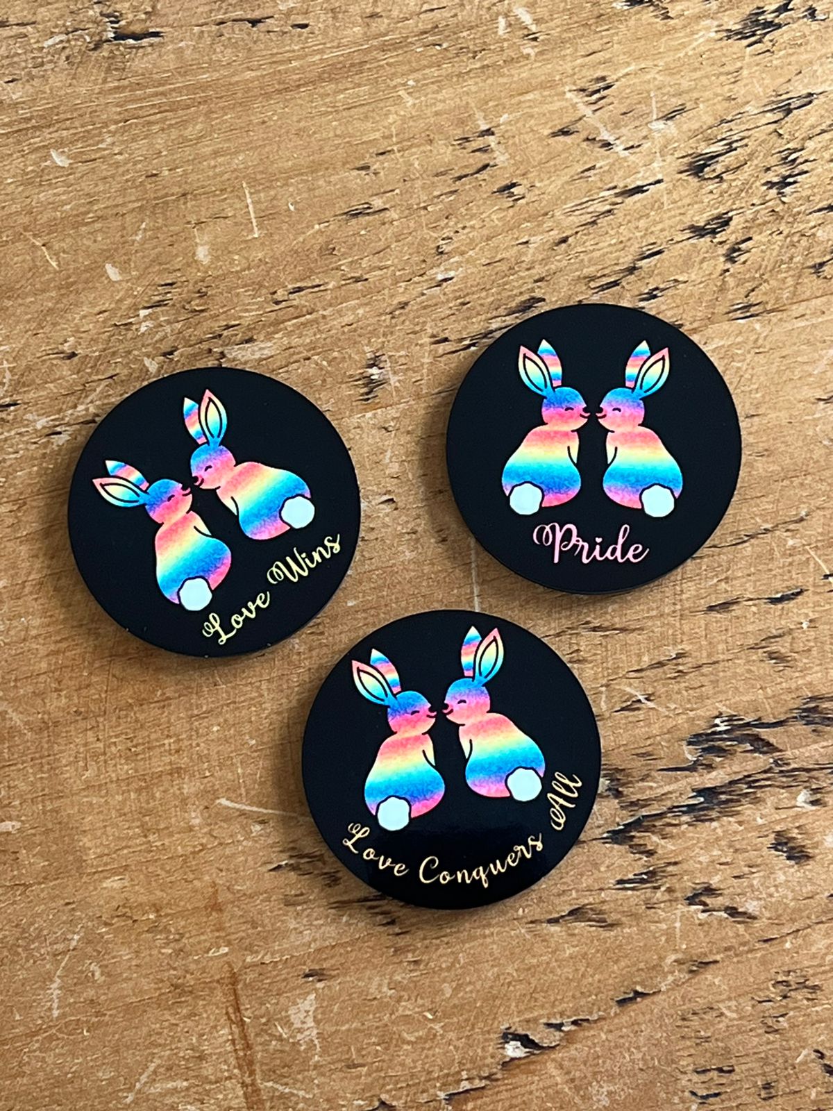 LGBTQ+ Rainbow Rabbits Magnets