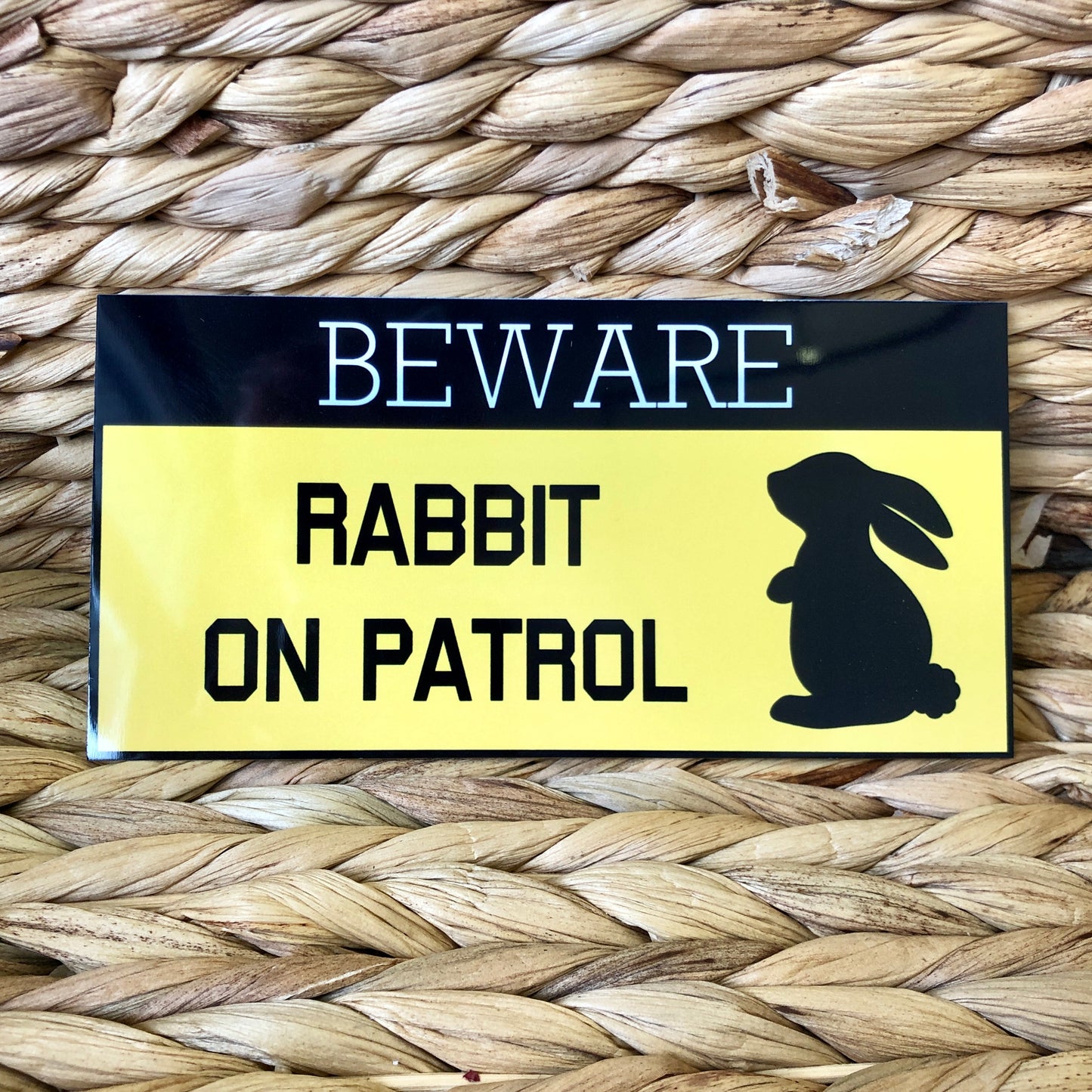 Beware The Rabbit Metal Signs