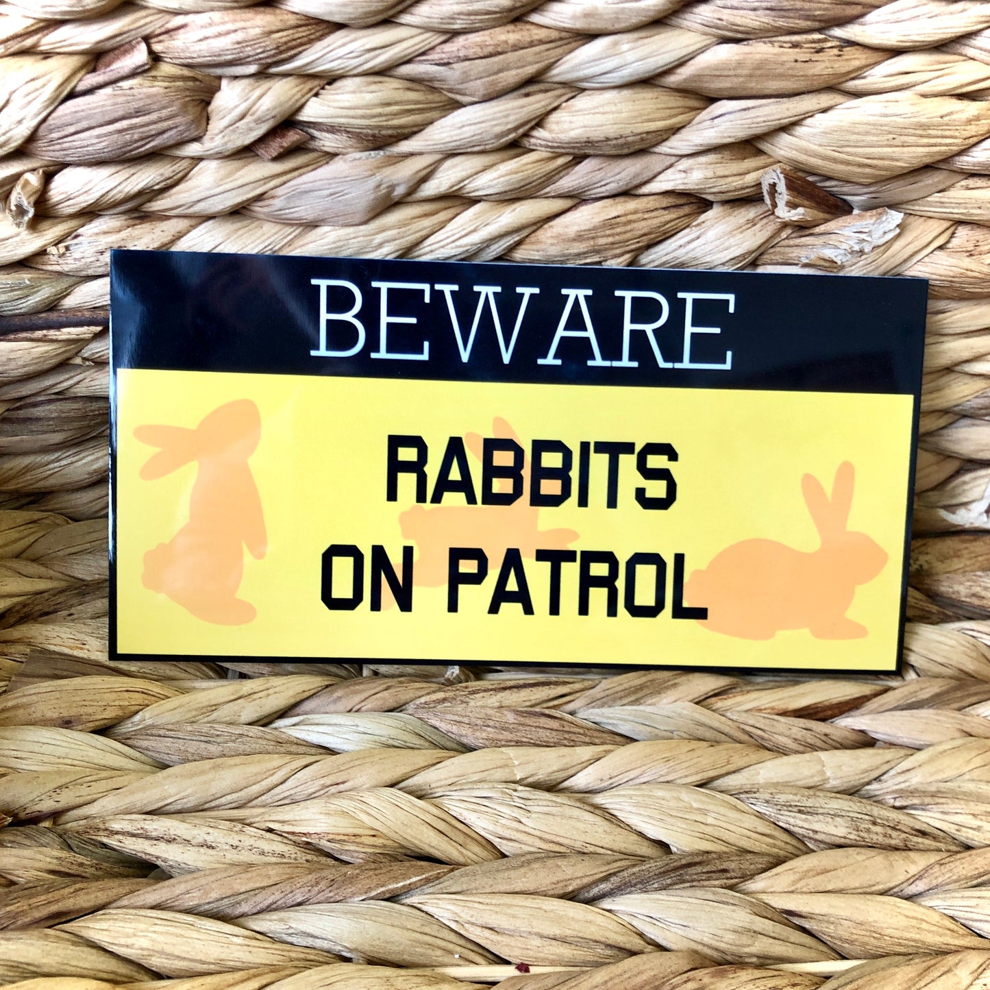 Beware The Rabbit Metal Signs