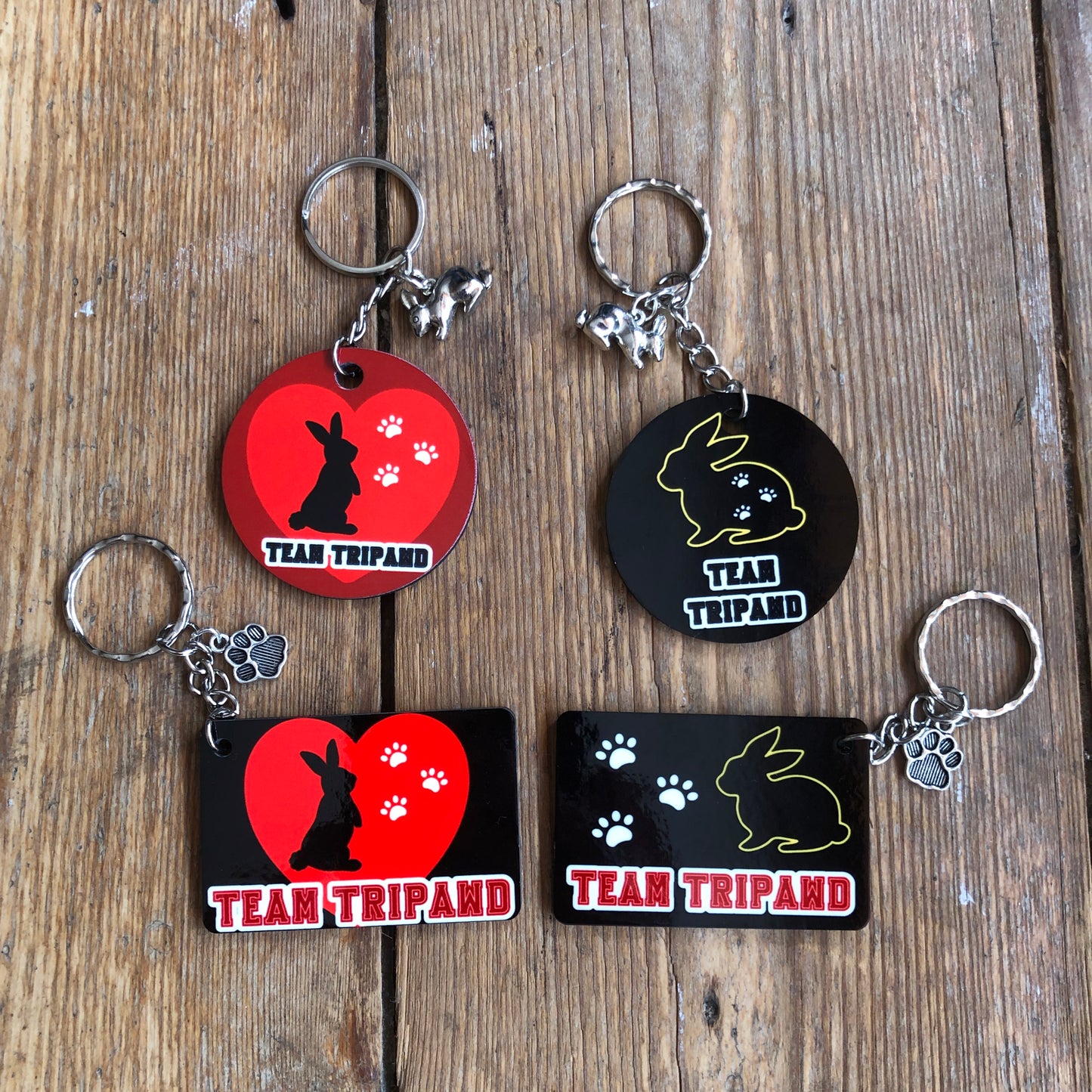 Team Tripawd Keyrings