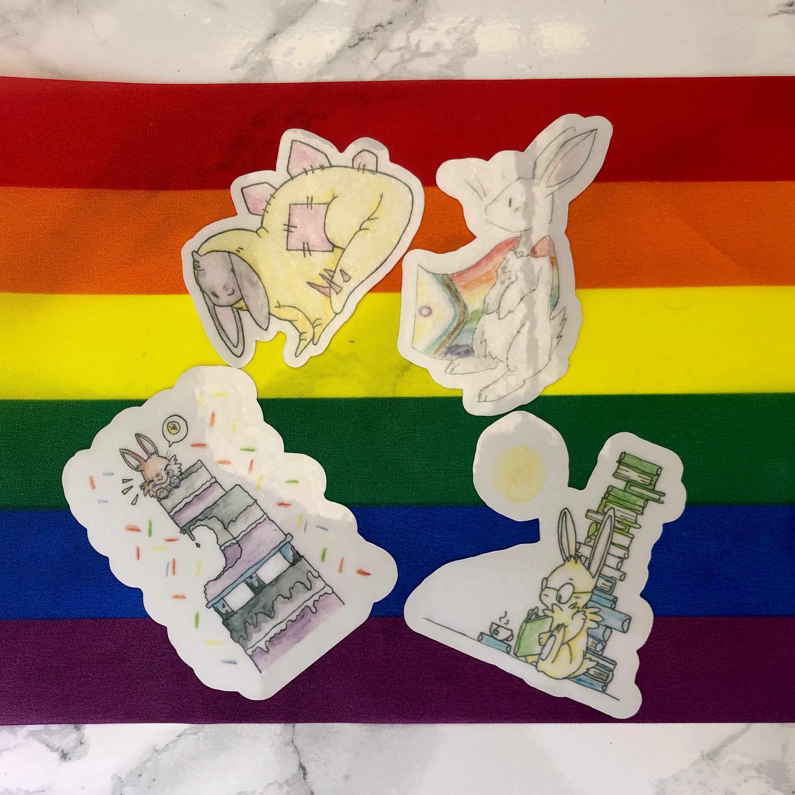 June Rabbit Pride LGBTQ+ Pride Stickers | Rescue Donation – Rabbit Retail