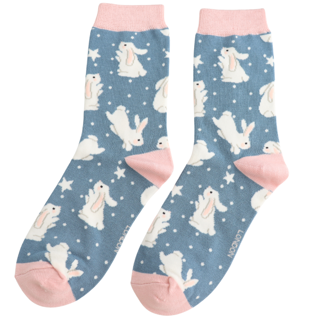 Bamboo Bouncy Bunny Ankle Socks| Size 3-7