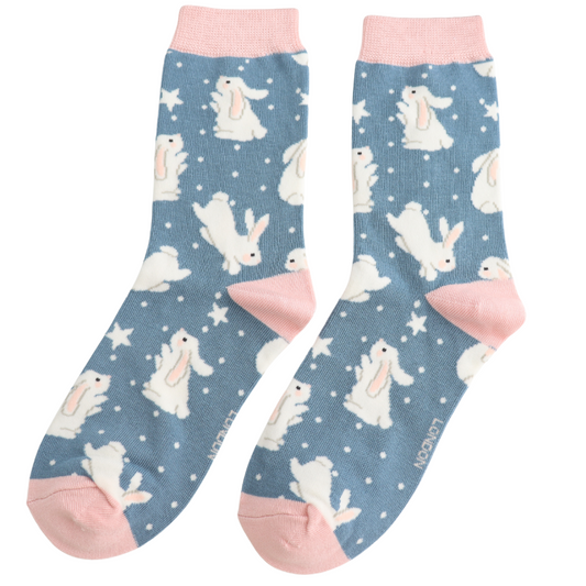 Bamboo Bouncy Bunny Ankle Socks| Size 3-7