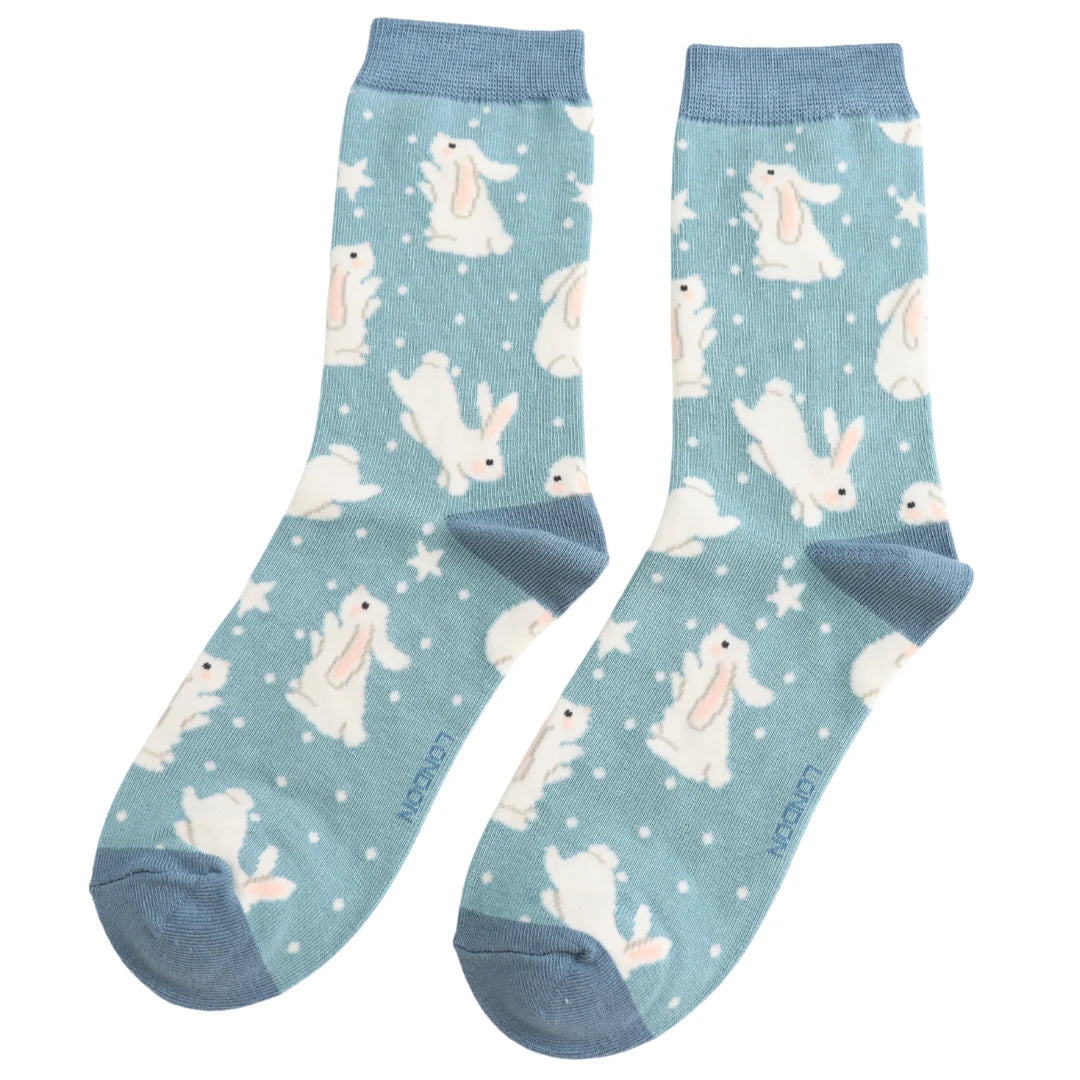 Bamboo Bouncy Bunny Ankle Socks| Size 3-7