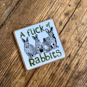 Flick of Rabbits Fridge Magnet