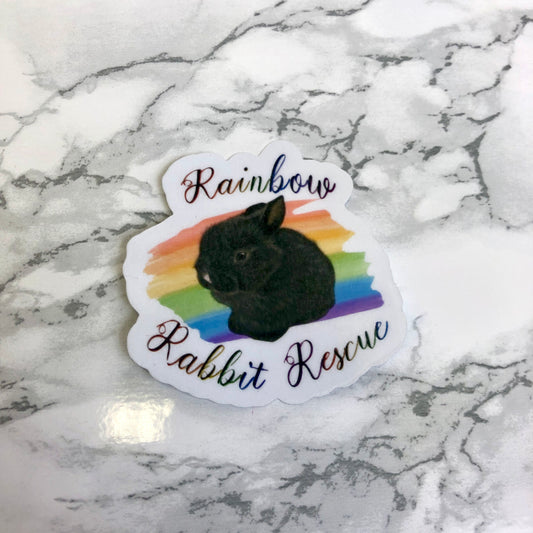 Rainbow Rabbit Rescue Sticker