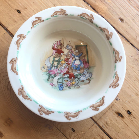 Royal Doulton Bunnykins - Helping Wallpaper Bowl - 1936