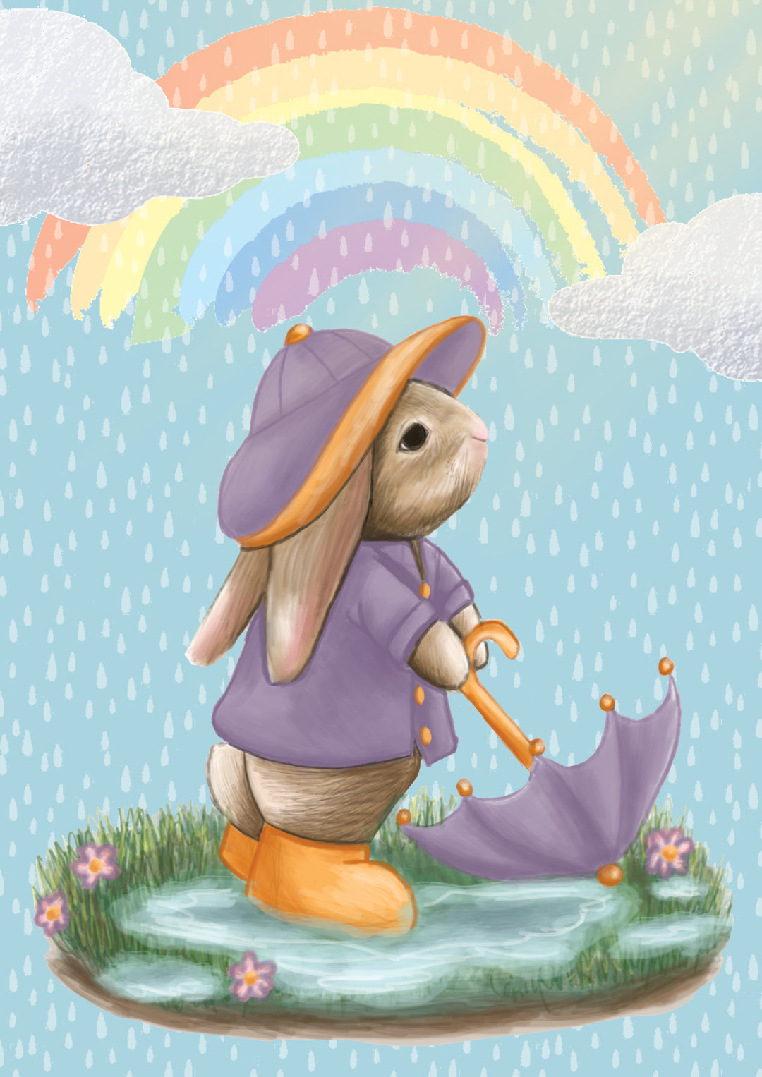 Singing in the Rain Artprint – Rabbit Retail