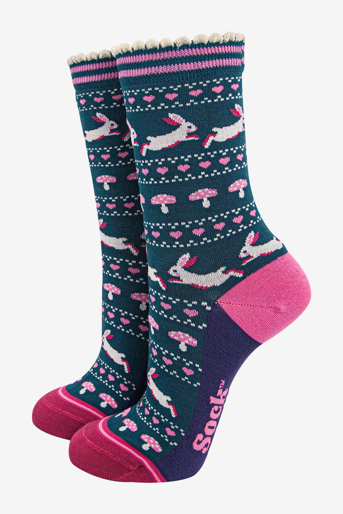 Rabbit Forest Toadstool Socks | Size 3-7