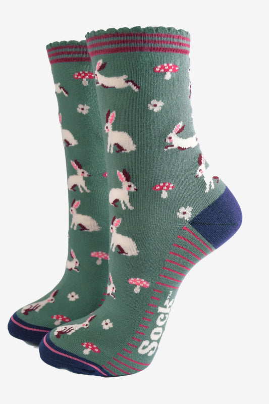 Rabbit Woodland Socks | Size 3-7