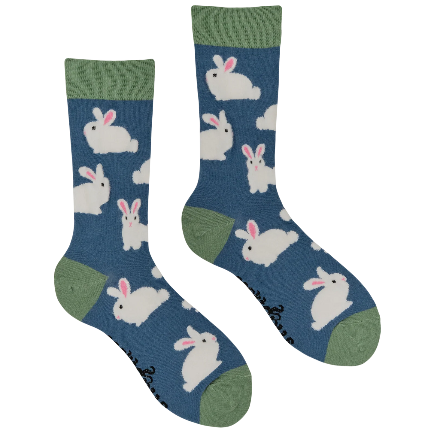 Fluffy Bunny Socks | Pink & Blue | Size 4-8 & 9-12