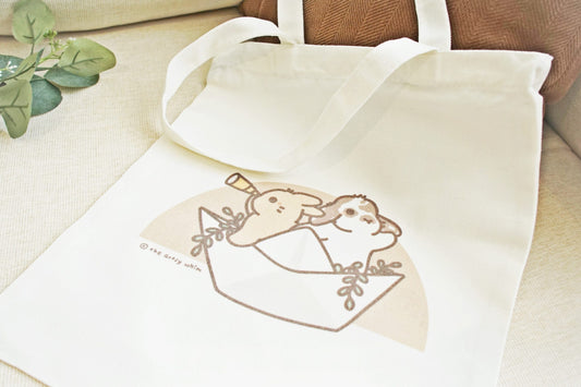 Paper Boat Bunnies Tote