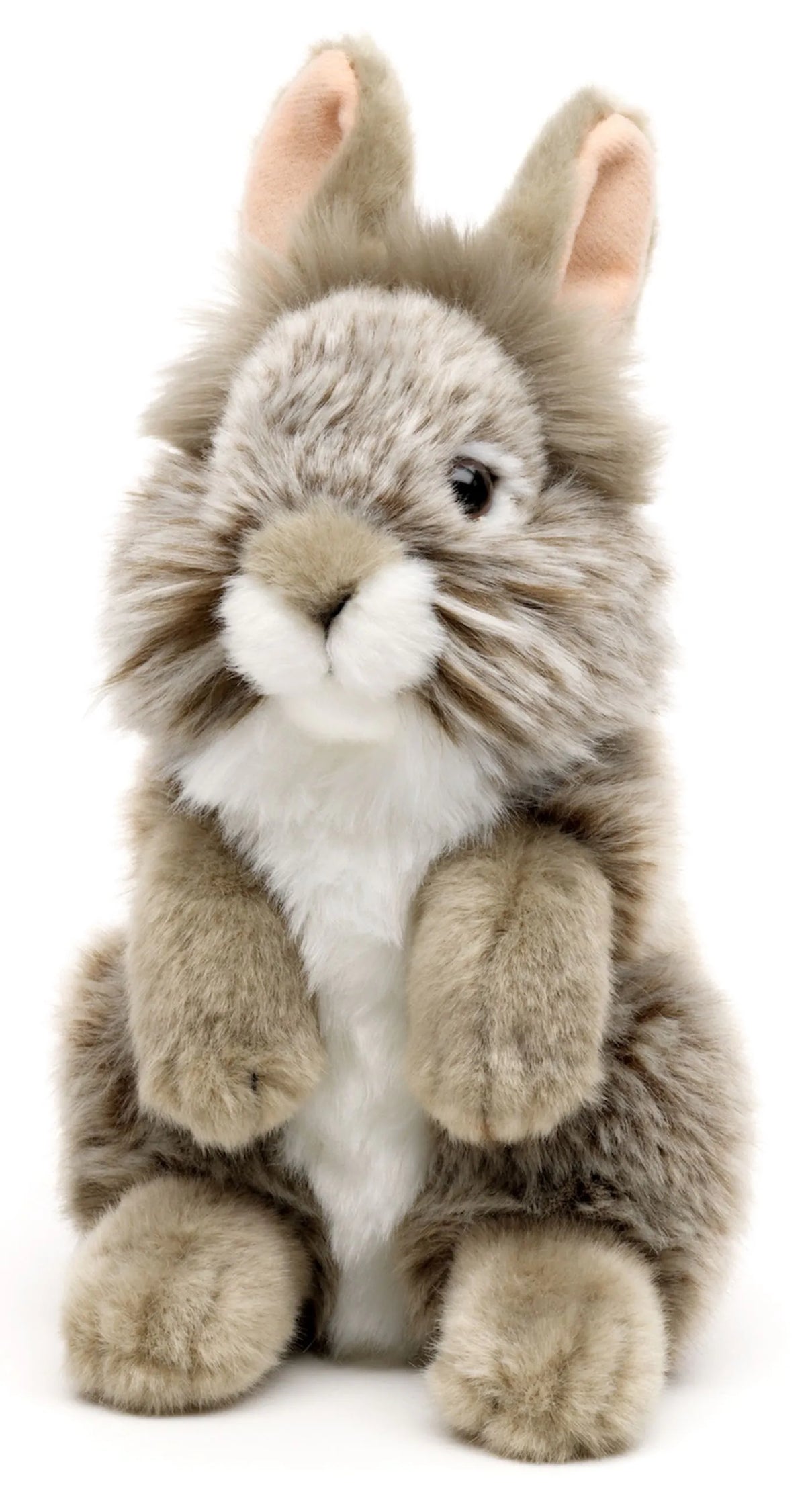 Uni-Toys | Standing Grey Lionhead Angora Rabbit | Soft Toy