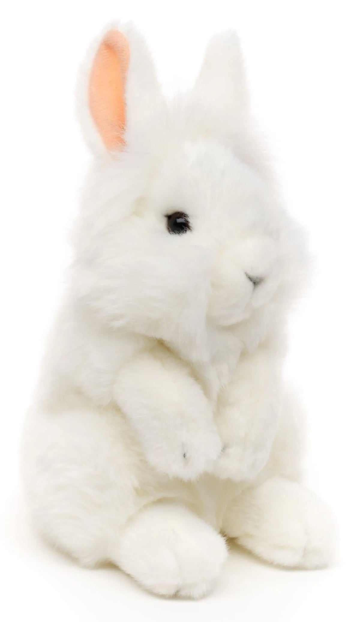 Uni-Toys | Standing White Lionhead Angora Rabbit | Soft Toy