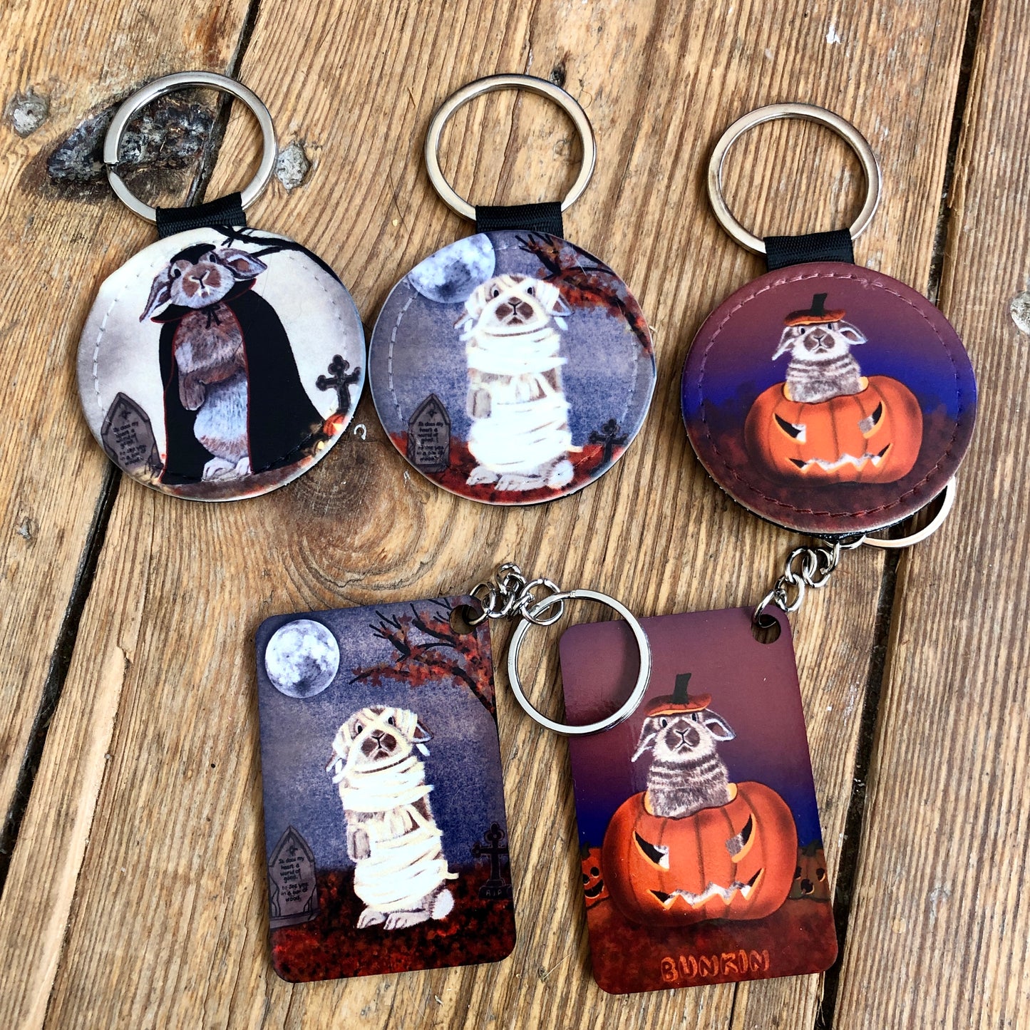 Halloween Bunny Keyring