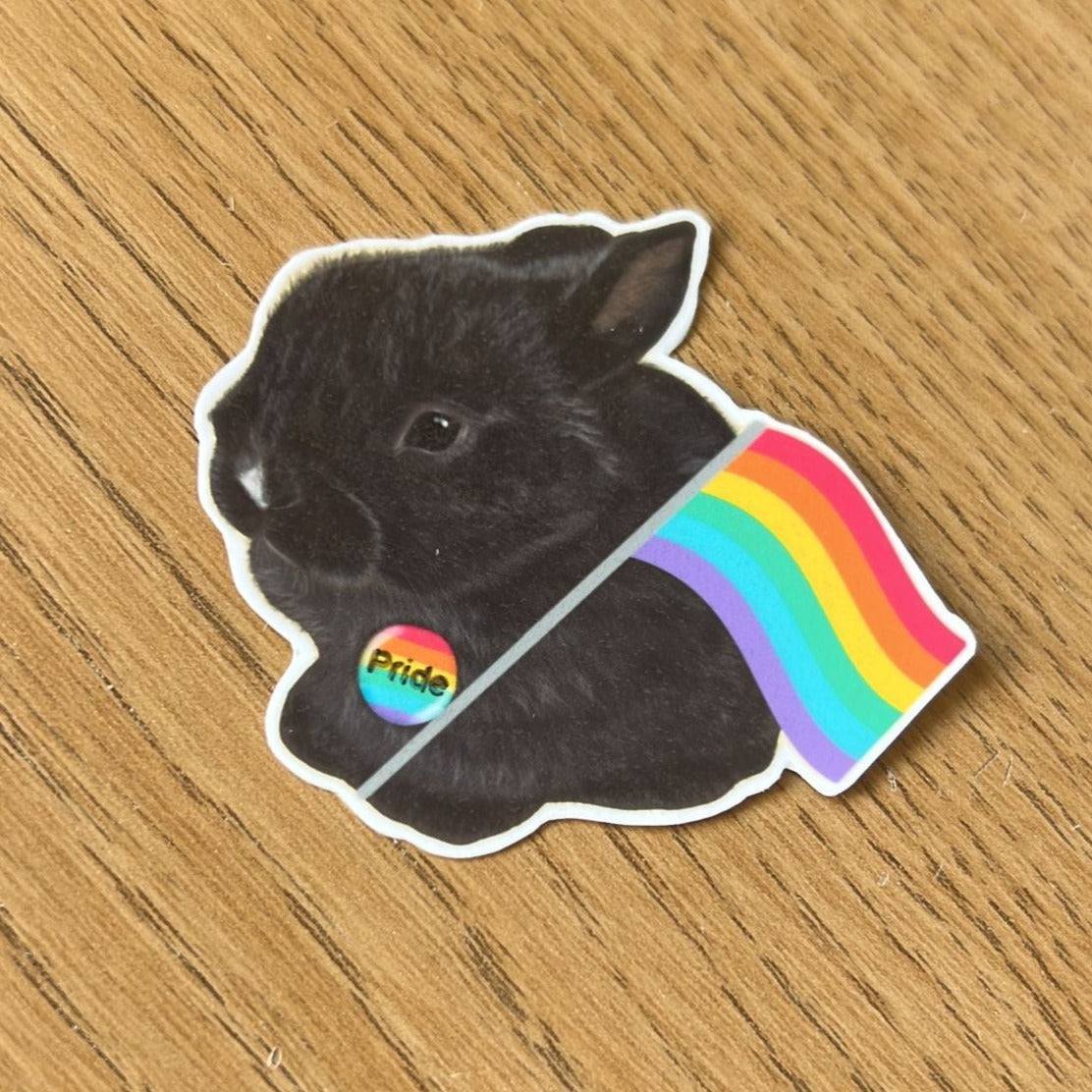 Rainbow Bunny Pride Sticker