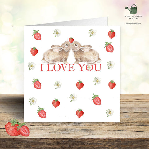 I Love You Strawberry Card