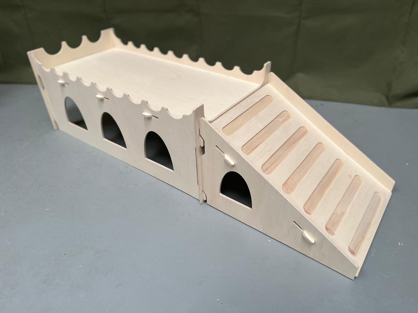 Play Tunnels|Two Lengths and Ramp | Wooden Rabbit Tunnels