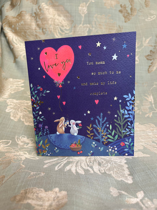 Love You Bunnies and Hearts  | Card