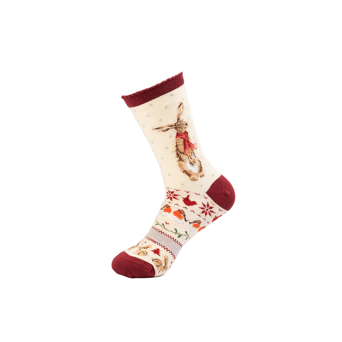 Wrendale Designs | Winter Hare Socks | Size 4-7 and 7-11