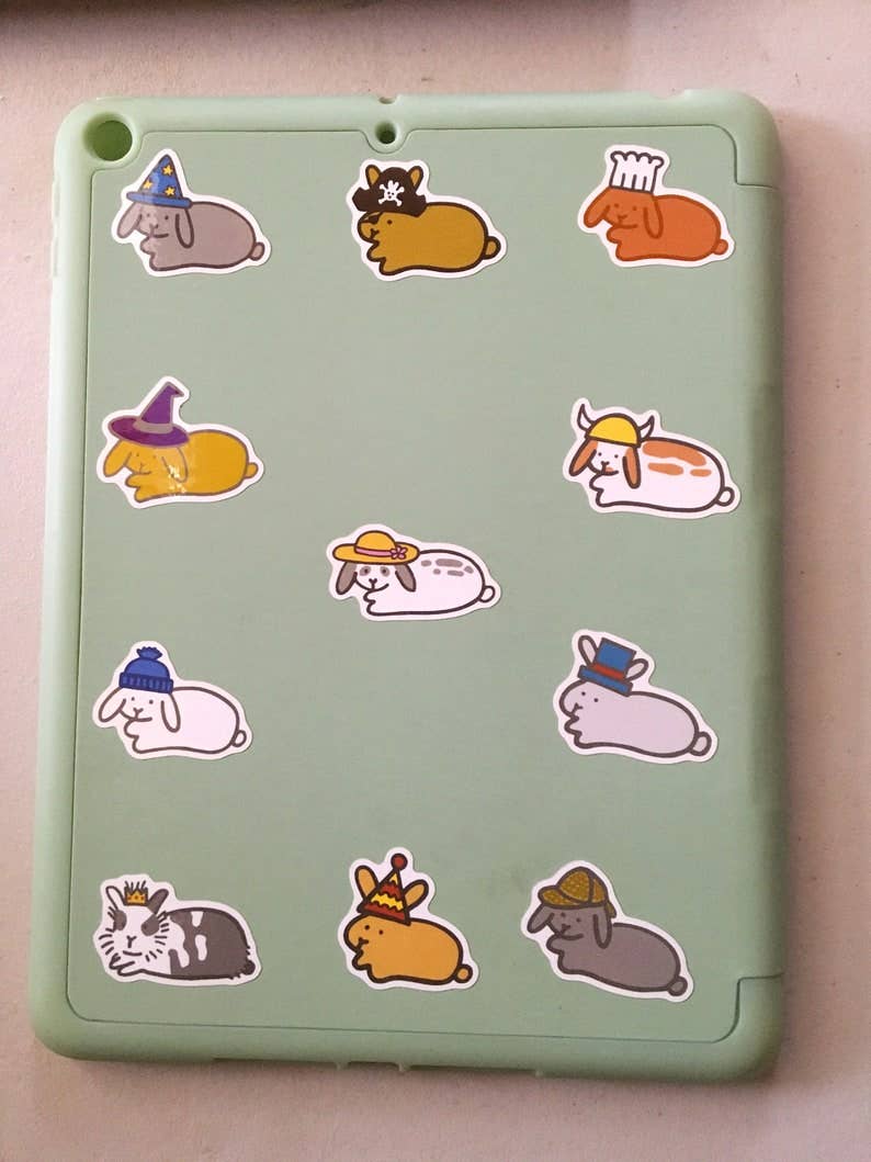Bunnies with Hats | Sticker Sheet