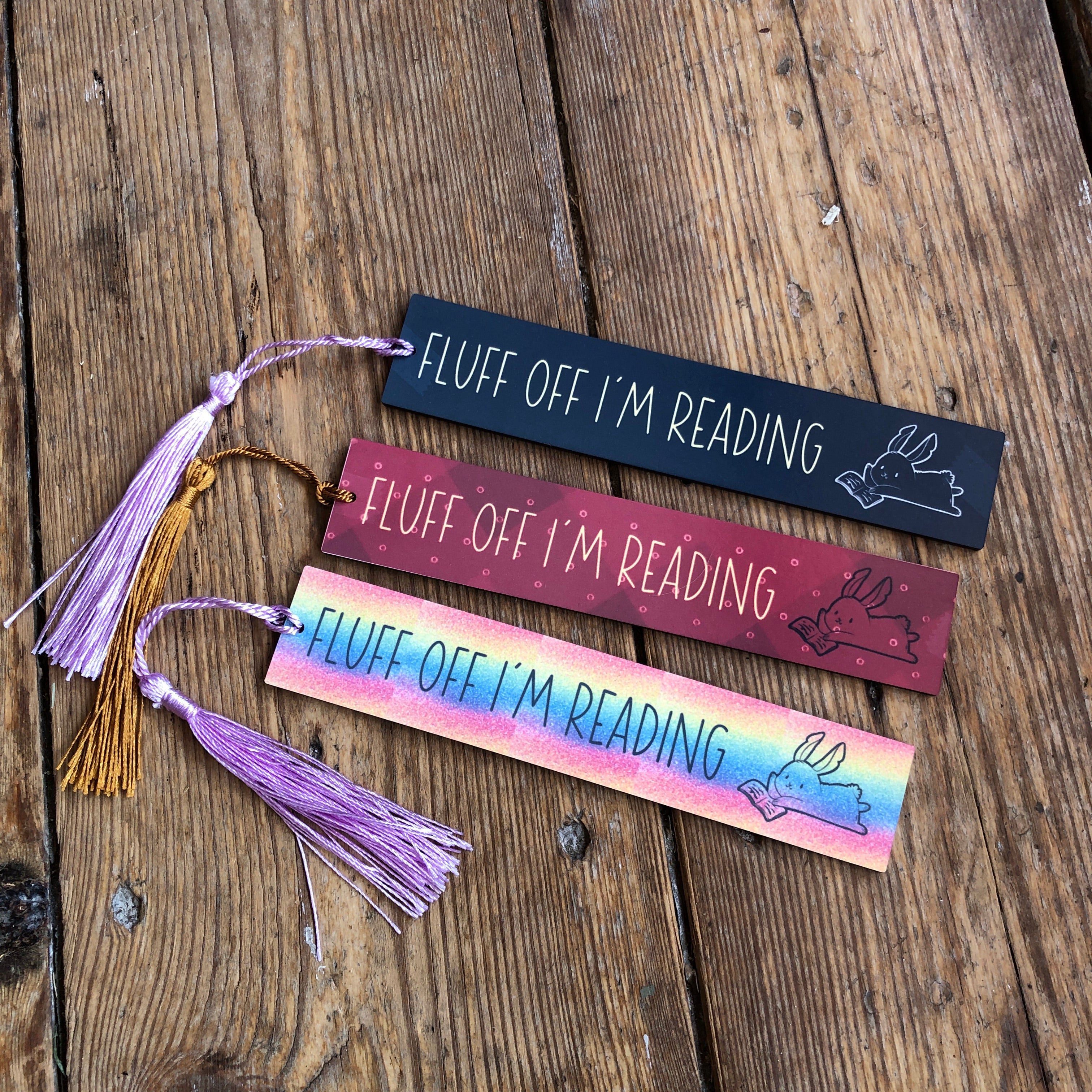 Fluff Off I'm Reading Bookmark – Rabbit Retail