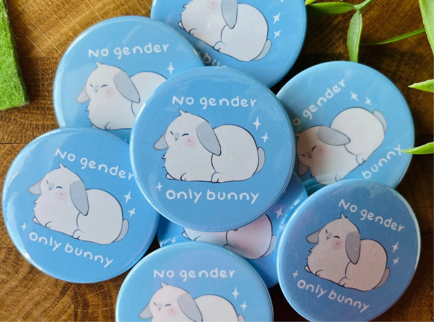 No Gender Only Bunny Badge