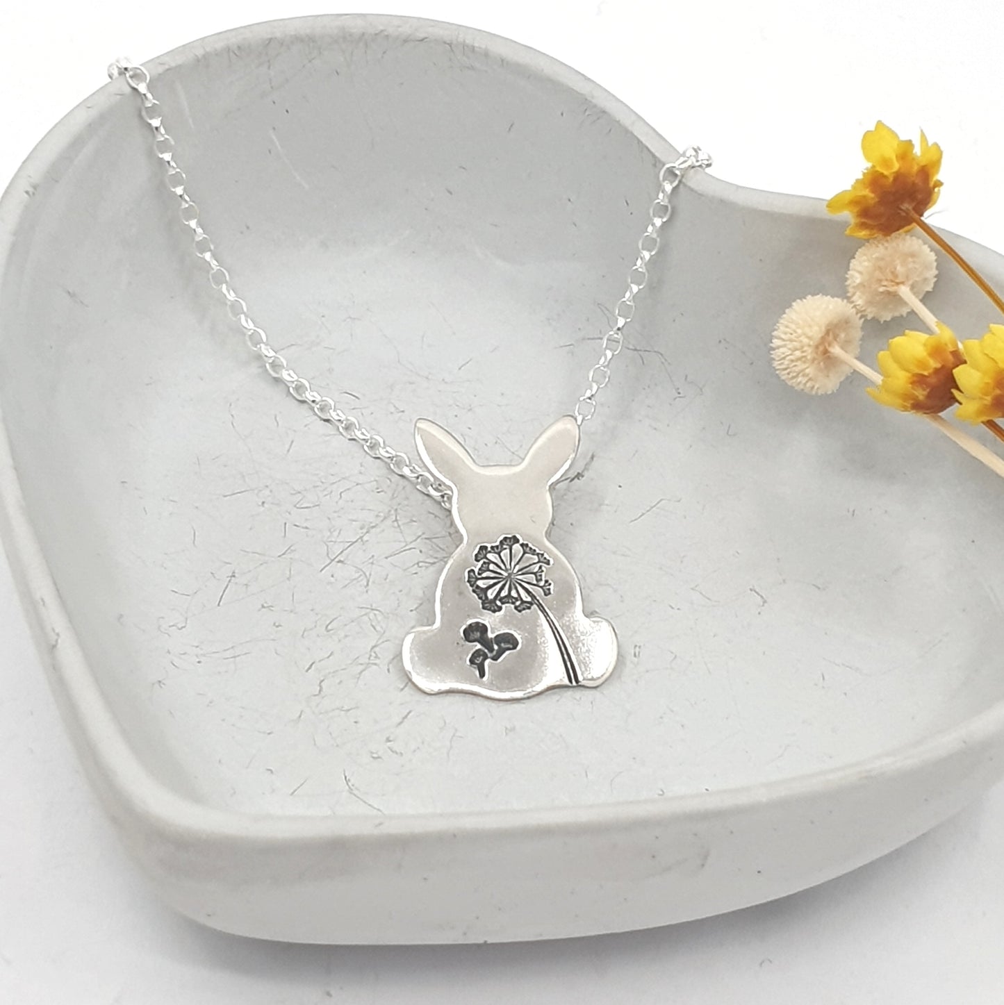 Dandelion Rabbit Necklace