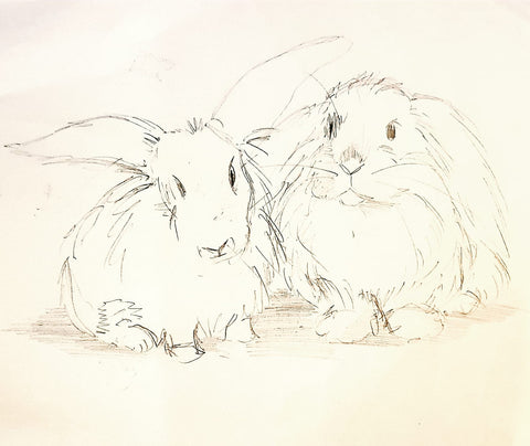 Custom Sketch Bunny Portraits