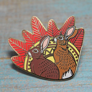 Fiver and Hazel Watership Down Pin - by Lyndsey Green