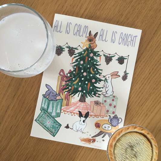 All is Calm - Rabbit Retail Holiday Card