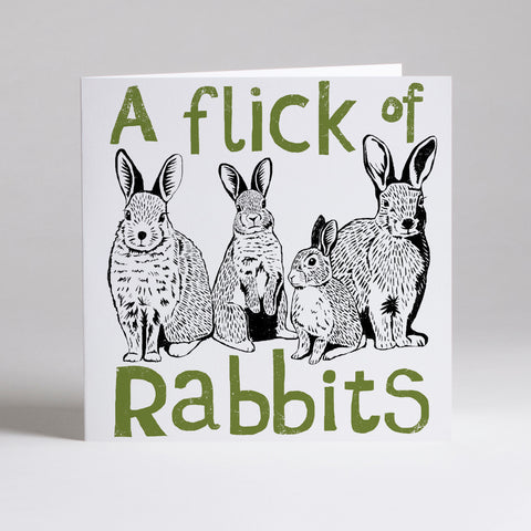 Flick of Rabbits Card - by Perkins and Morley