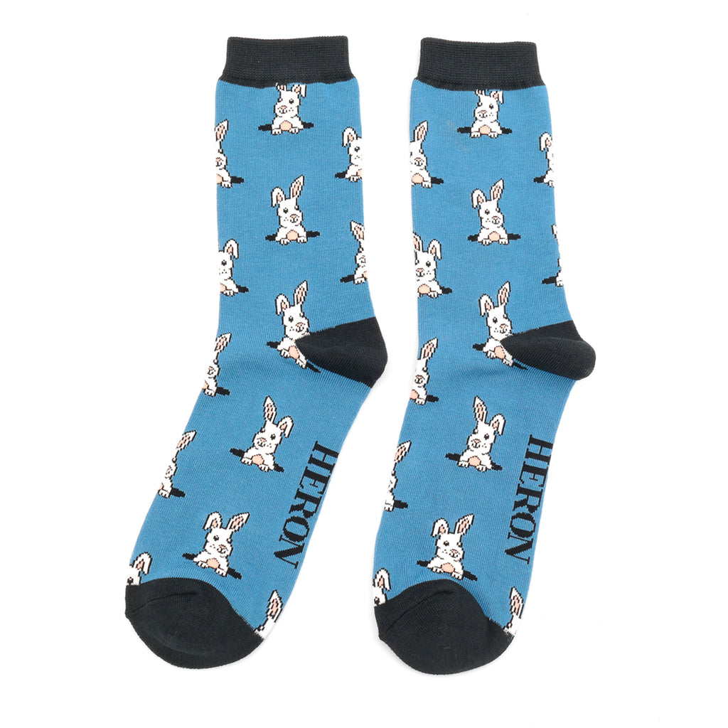 Peek-A-Boo Bamboo Bunny Socks - Men’s