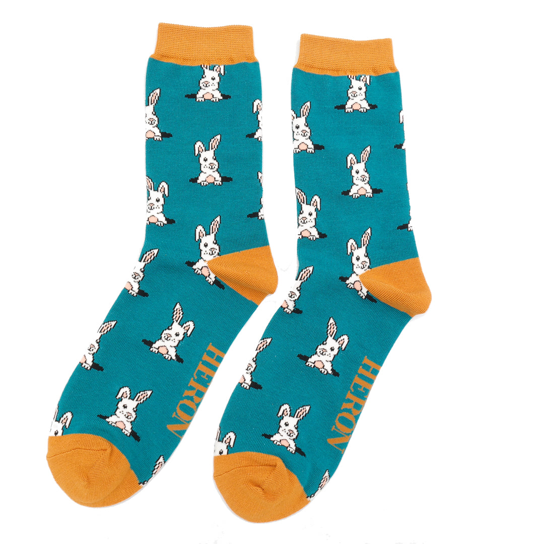 Peek-A-Boo Bamboo Bunny Socks - Men’s