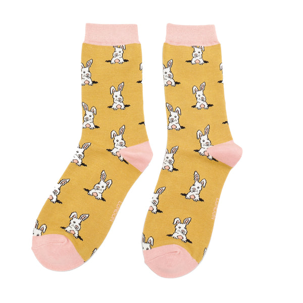 Peek-A-Boo Bamboo Bunny Socks - Women's