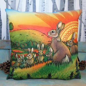 Watership Down Cushion Cover - by Lyndsey Green
