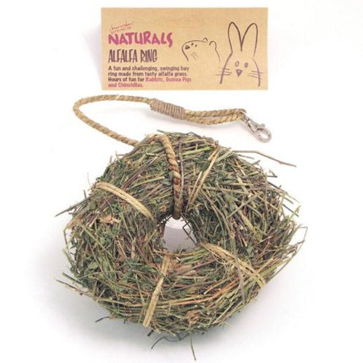 Rosewood alfalfa hay ring toy for rabbits