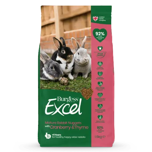 Burgess Excel Rabbit Mature Adult Food with Cranberry and Thyme