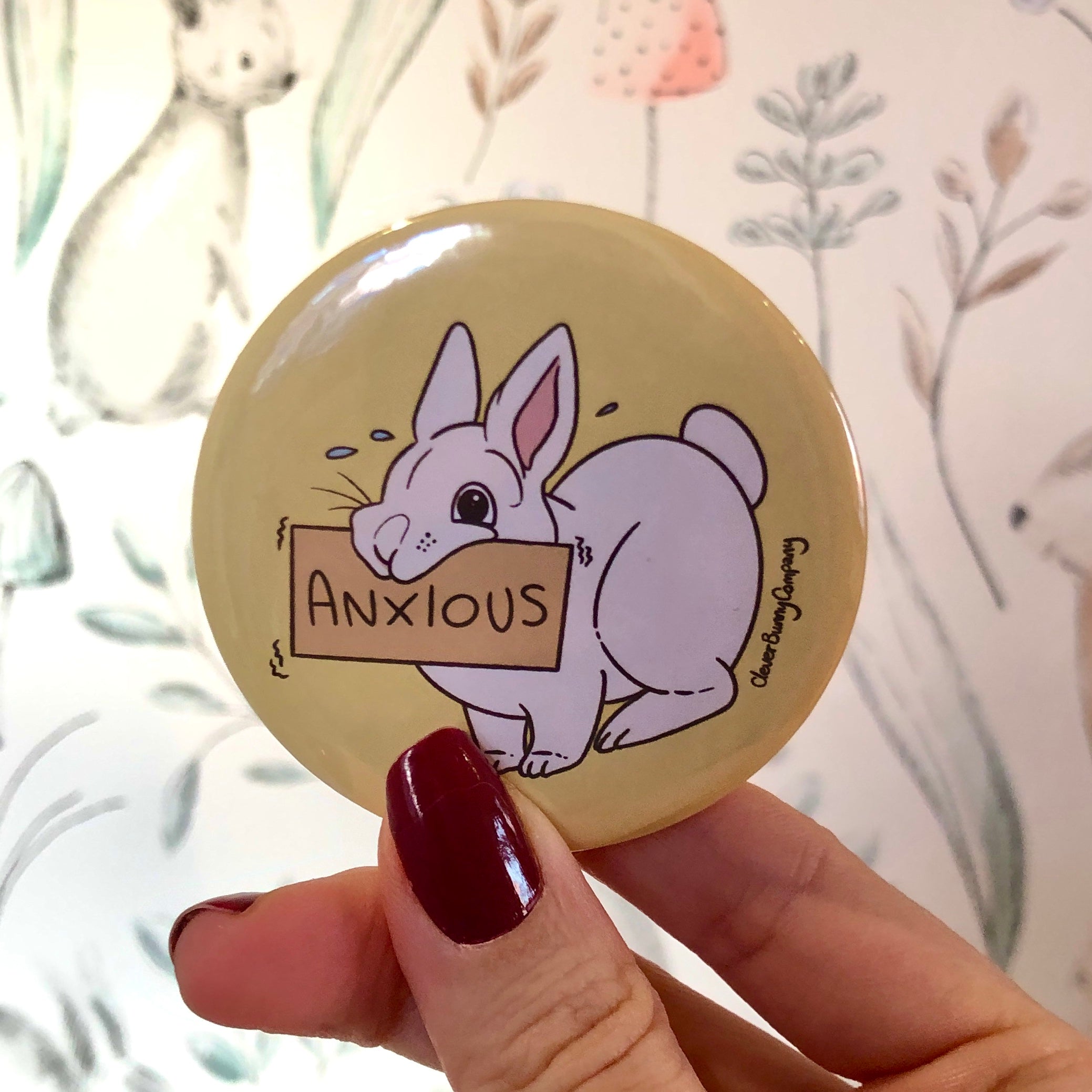 Anxious Bunny Badge – Rabbit Retail