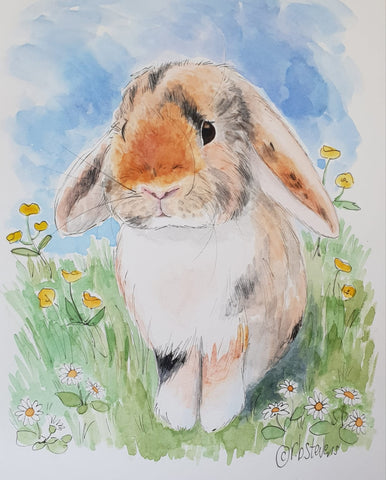 Custom Hand-painted Bunny Portraits