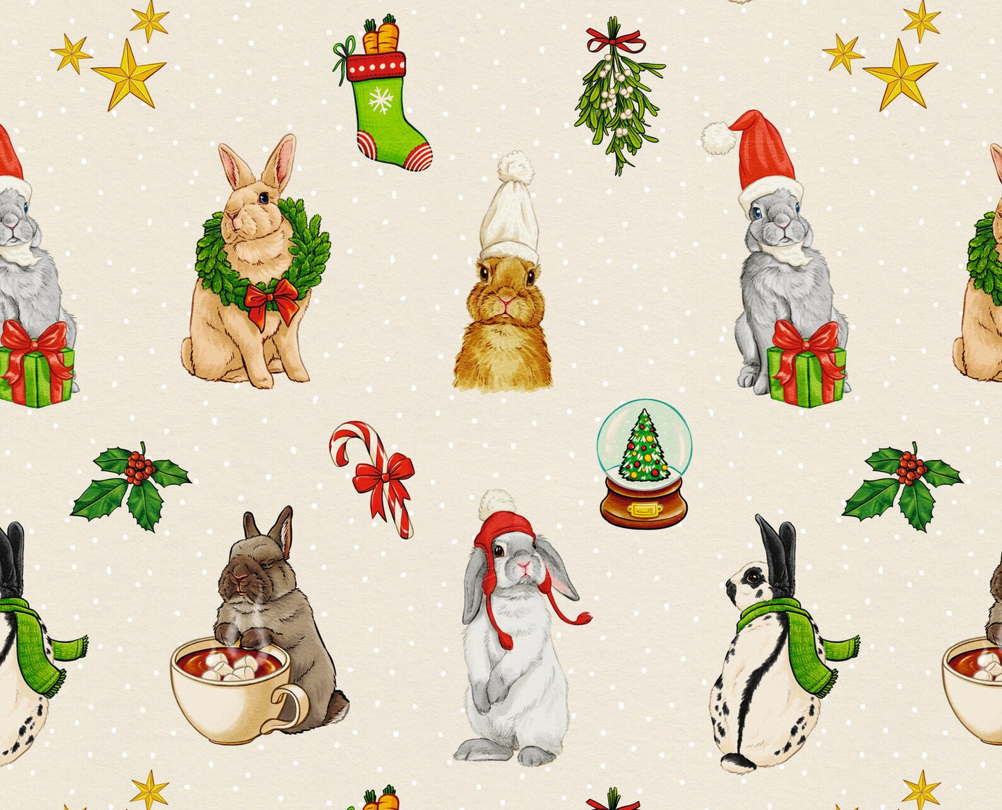 Winter Bunnies Wrapping Paper