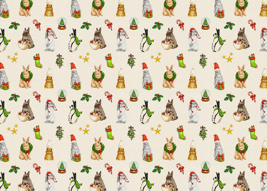 Winter Bunnies Wrapping Paper