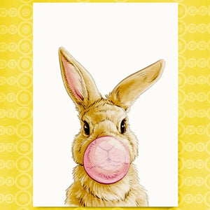 Bubblegum Bunny Art Print