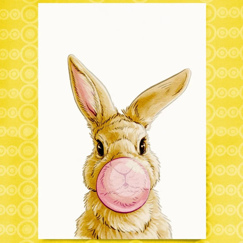Bubblegum Bunny Art Print