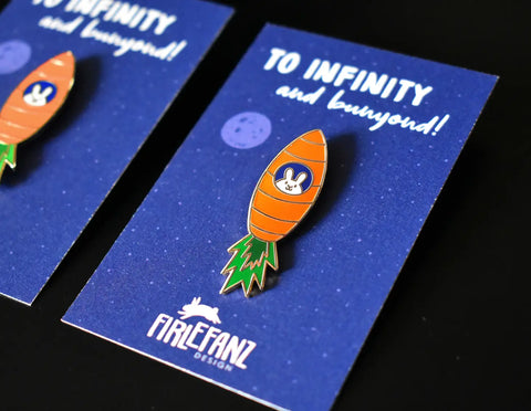Carrot Rocket Pin